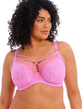 Elomi Brianna Underwired Plunge Bra – Full Support Lace Plus Size